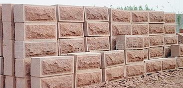 red sandstone wall 